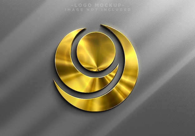 Mockup realistico logo dorato