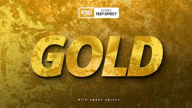 PSD realistic golden text effect design