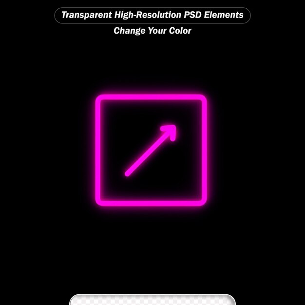 Realistic gradient neon square frame pink and blue colored blank