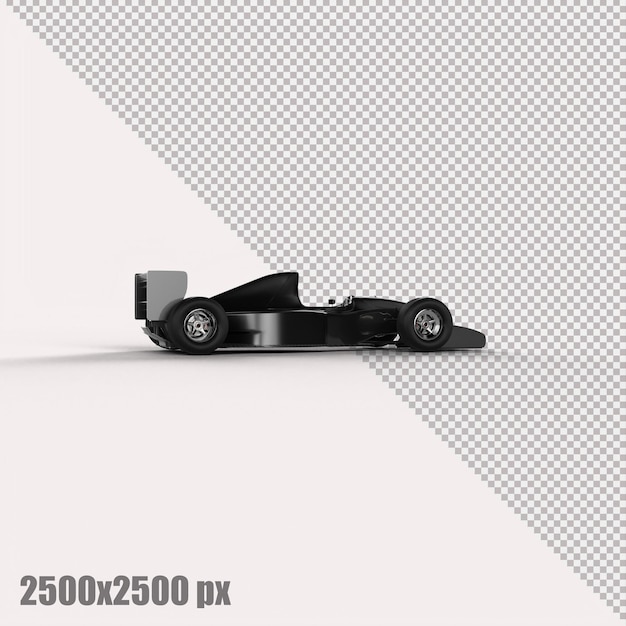 PSD 3 d レンダリングで現実的な灰色のフォーミュラ 1 車