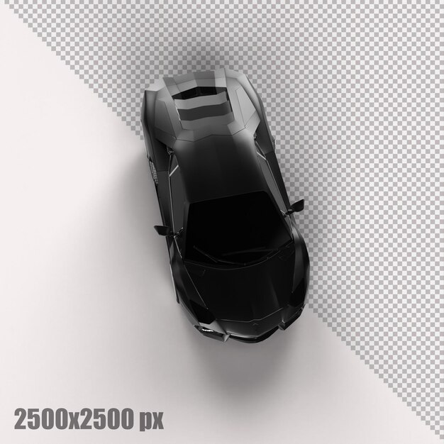 PSD 3 d のレンダリングで現実的な灰色のスポーツカー