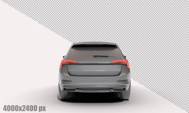 Realistic gray suv car in 3d render