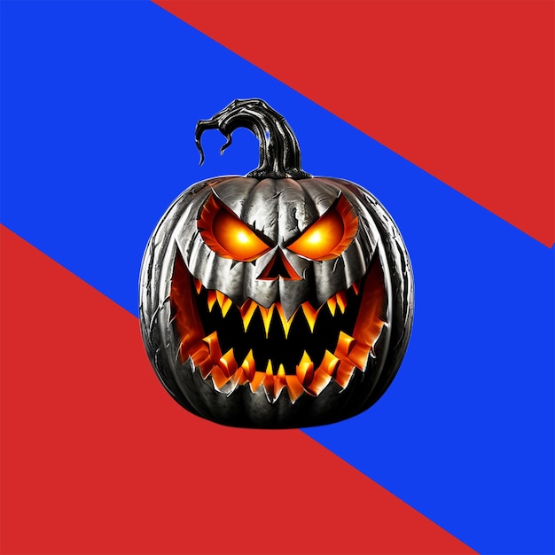 Realistic halloween happy pumpkin with transparent background