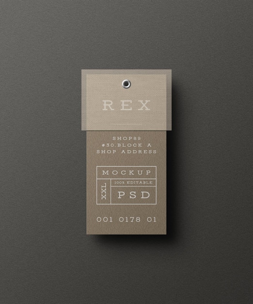 Realistic hang tag mockup