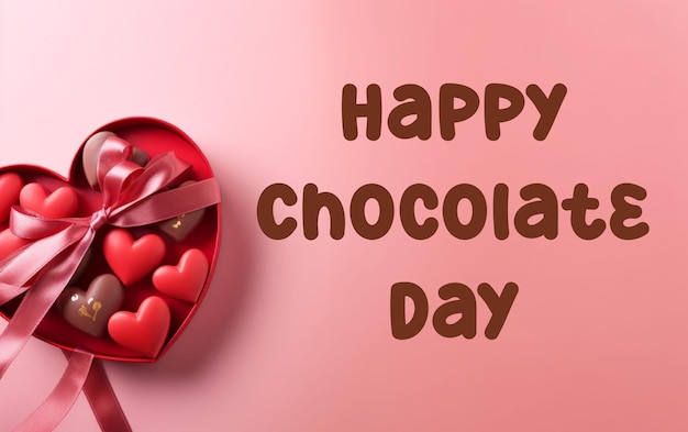 Realistic happy chocolate day celebration background
