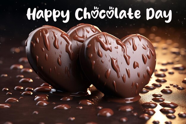 Realistic happy chocolate day celebration background