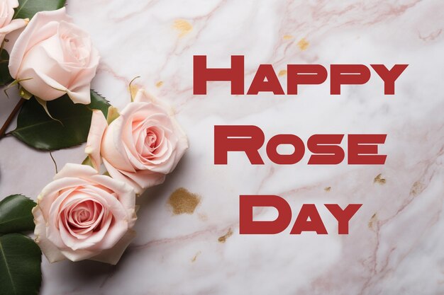 PSD realistico felice giorno della rosa con rose rosse