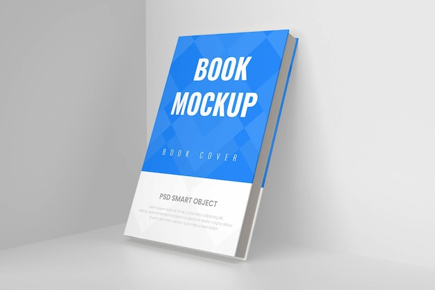 Realistic hard 3d book cover mockup