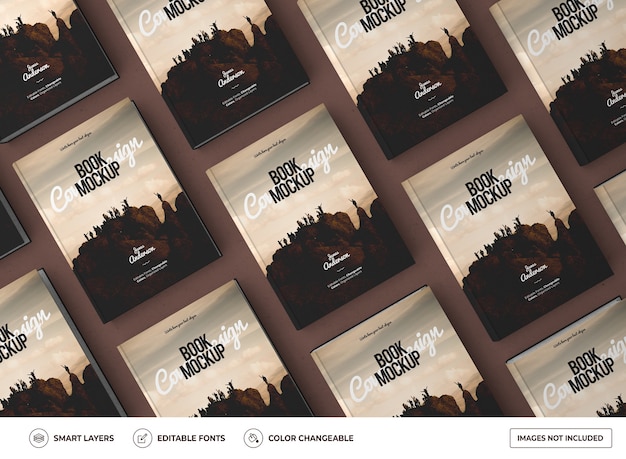 PSD realistico libro a copertina rigida mockup design