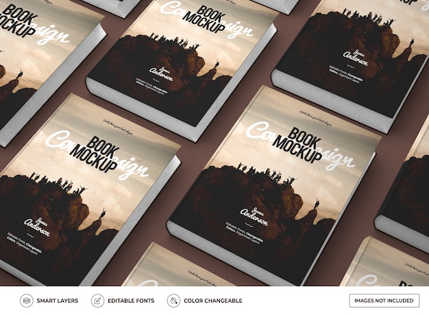 PSD realistic hardcover book mockup design