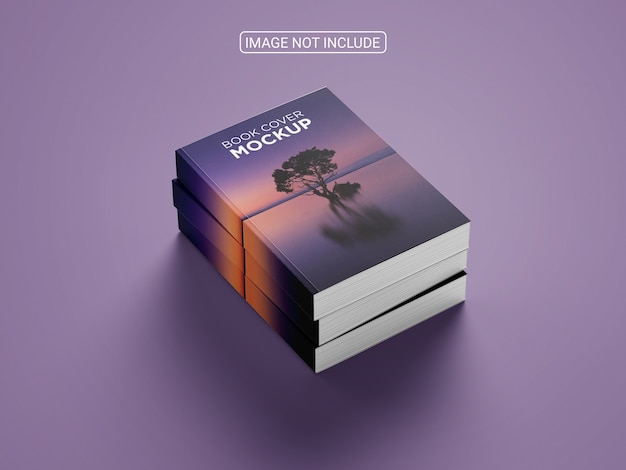 Realistic hardcover book mockup design