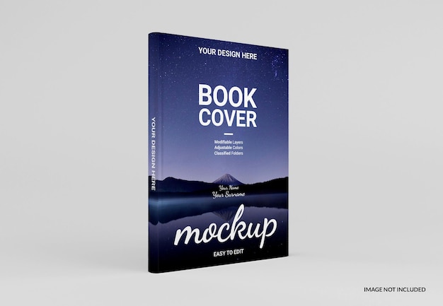 Design realistico del mockup del libro con copertina rigida