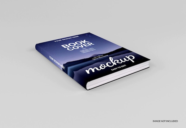 Design realistico del mockup del libro con copertina rigida