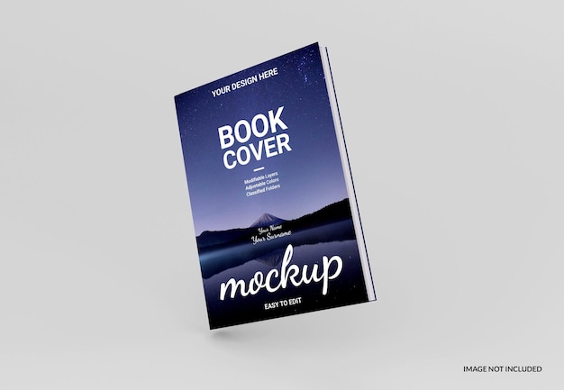 Design realistico del mockup del libro con copertina rigida