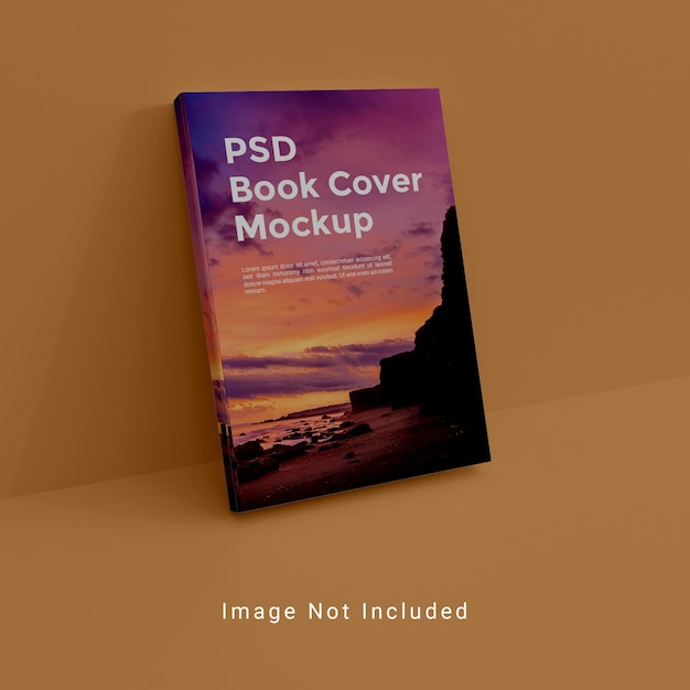 Realistic hardcover book mockup design