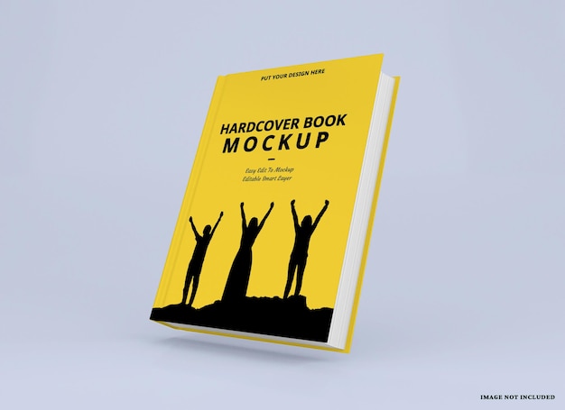 Mockup di libro con copertina rigida realistico