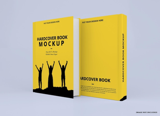 PSD realistic hardcover book mockup