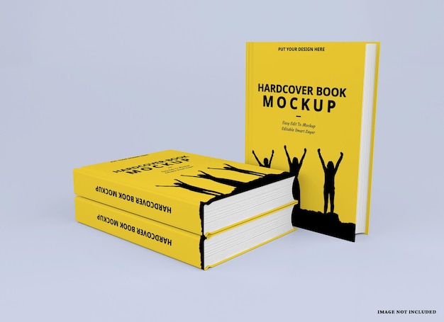 Mockup di libro con copertina rigida realistico