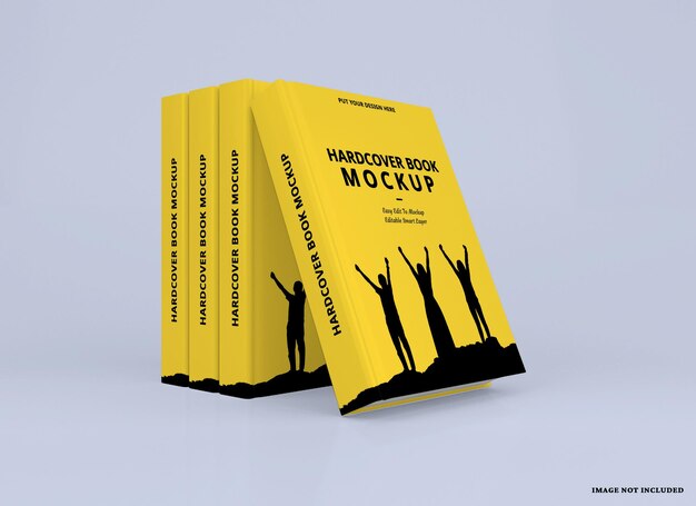 Realistic hardcover book mockup