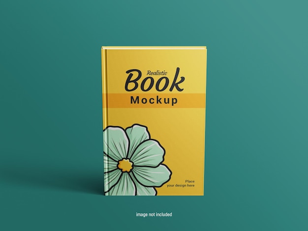 Realistic hardcover book psd mockup