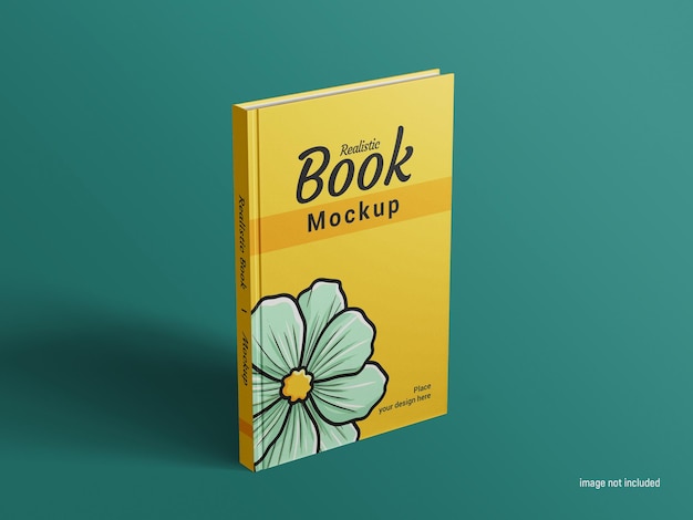 Realistic hardcover book psd mockup