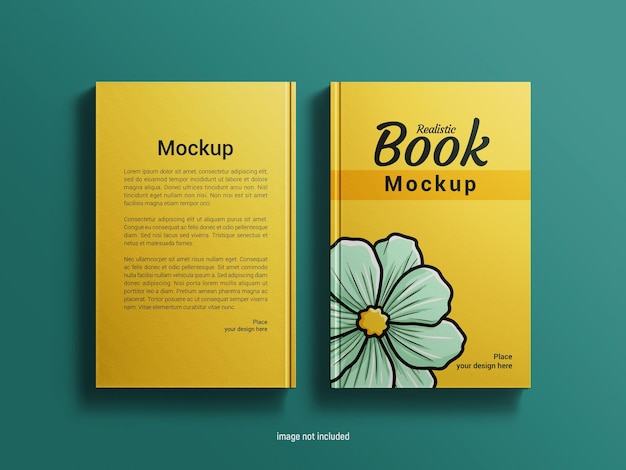 Mockup psd di un libro realistico a copertina rigida