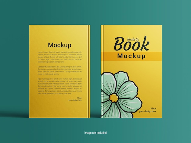 Mockup psd di un libro realistico a copertina rigida