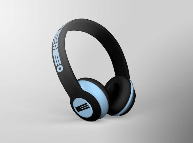 Realistic Headphone Design Mockup