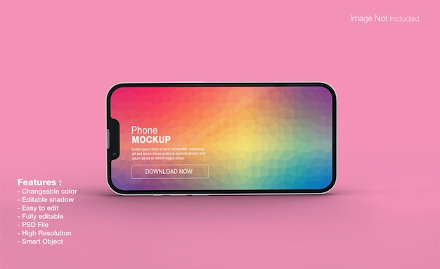 Realistic high quality smartphone mockup design isolated