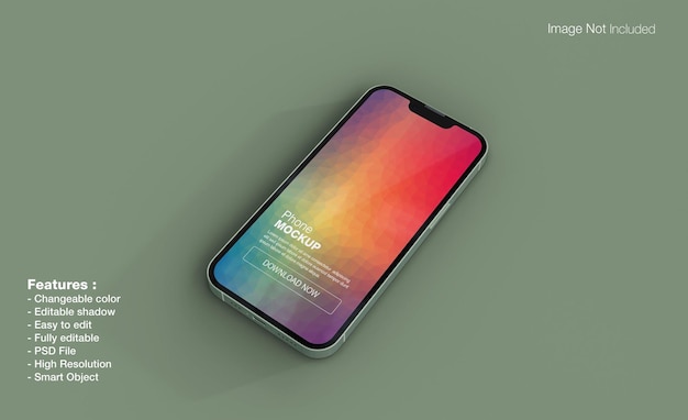 Realistic high quality smartphone mockup design isolated