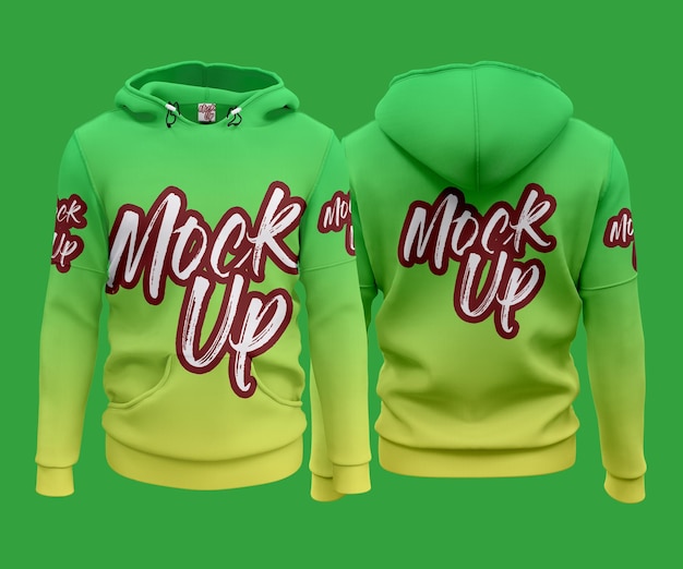 Realistic hoodie mockup issolated