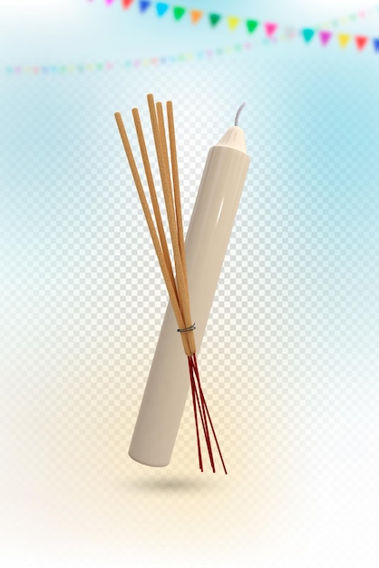 Realistic Incense Candle