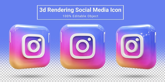 Realistic instagram social media icon set instagram apps icon