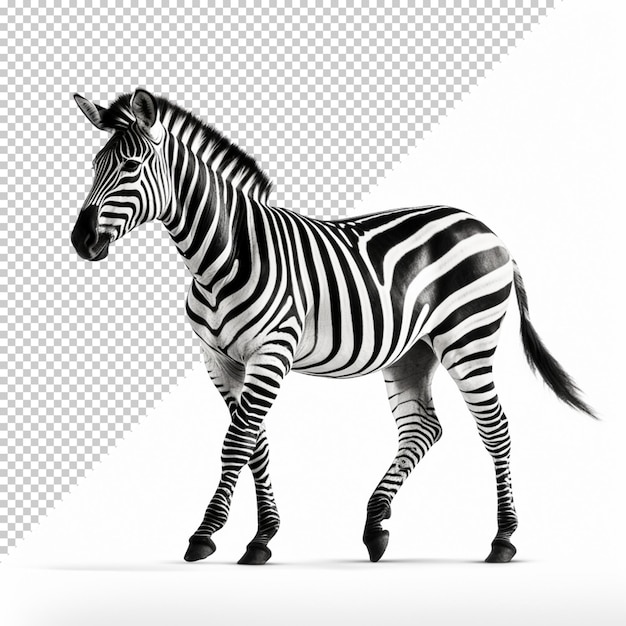PSD realistico giorno internazionale della zebra isolato con sfondo trasparente