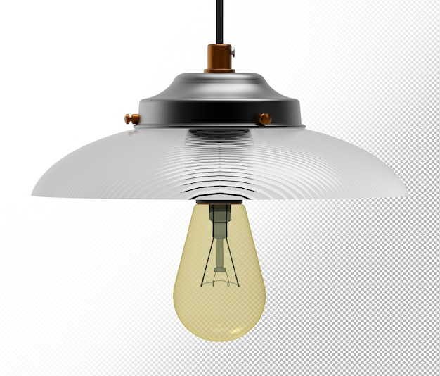 PSD realistic isolated 3d render of ceiling lamp for scene creator