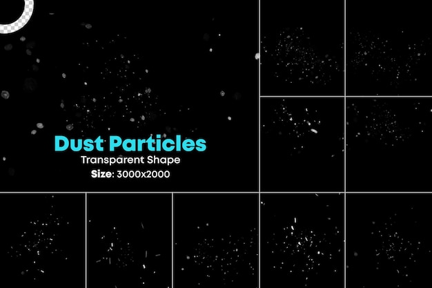 Реалистичные изолированные частицы пыли прозрачной формы
