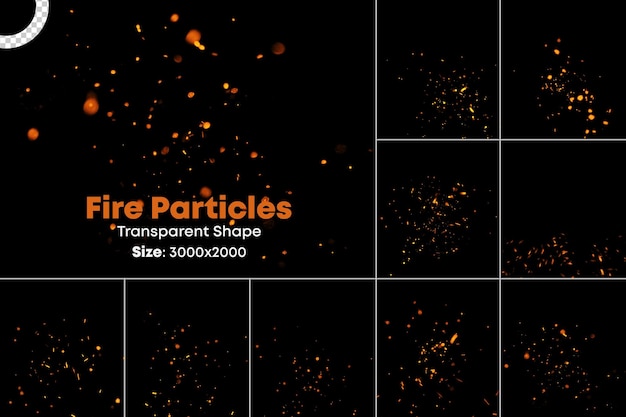 Il fuoco isolato realistico accende la forma trasparente