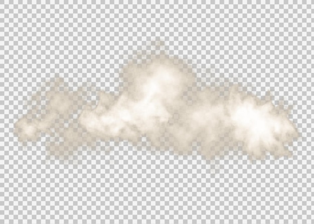 Realistic isolated smoke effect for decoration and covering on the transparent background
