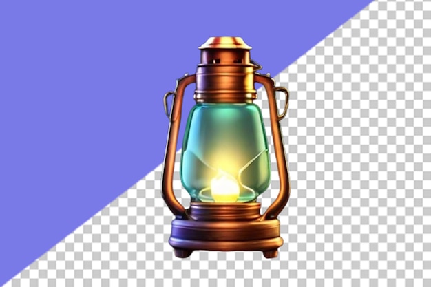 Realistic kerosene a glass lamp 3d render