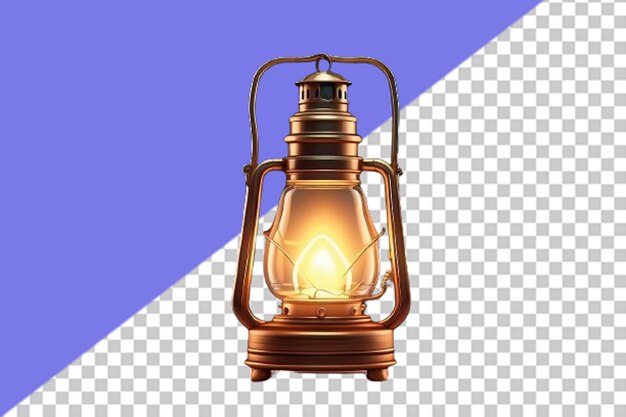 Realistic kerosene a glass lamp 3d render