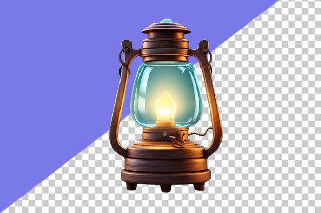 PSD kerosene realistico una lampada di vetro render 3d