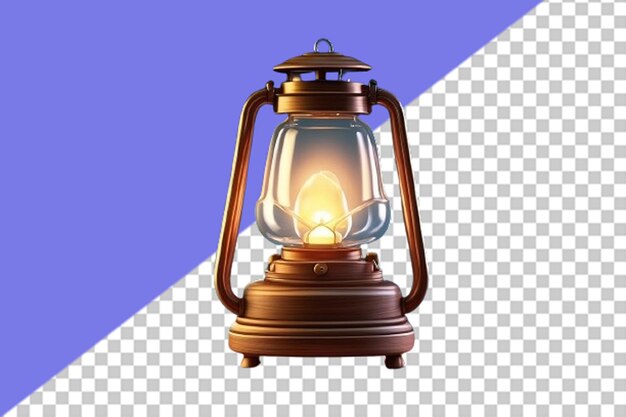 Realistic kerosene a glass lamp 3d render