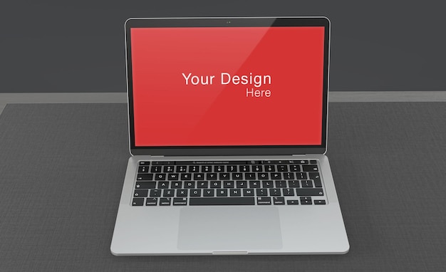 Rendering isolato mockup realistico del computer portatile psd