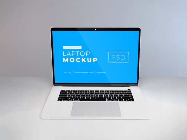 Realistic laptop mockup