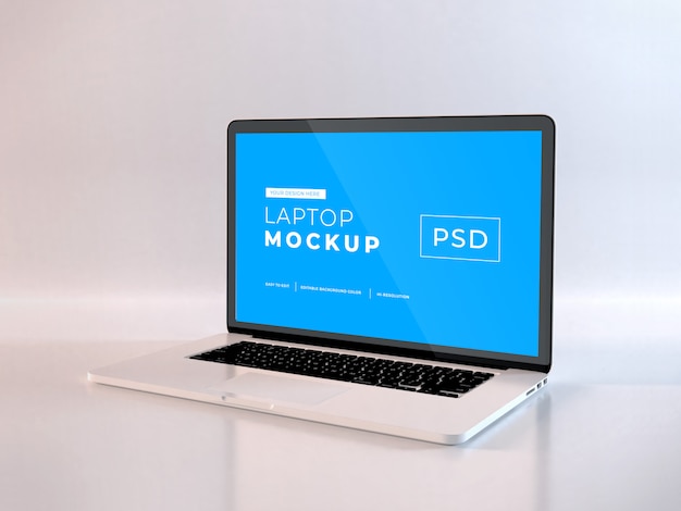 Realistic laptop mockup