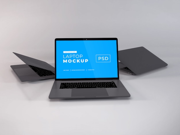 Realistic laptop mockup