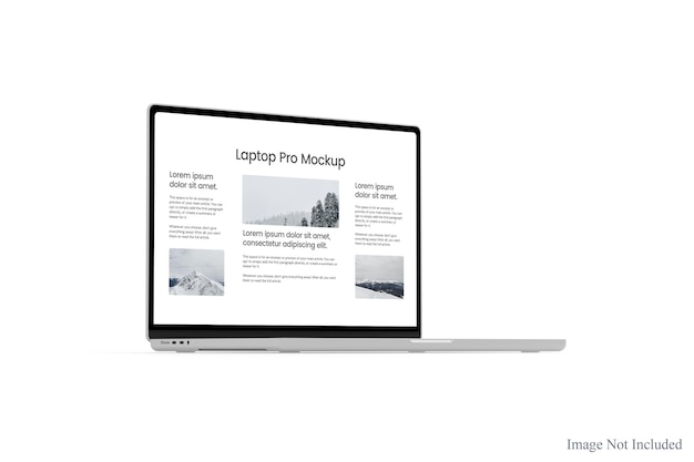 realistic laptop pro mockup design
