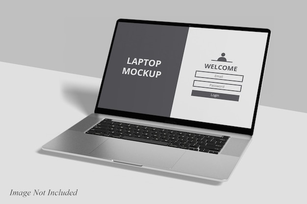 Realistic laptop pro mockup