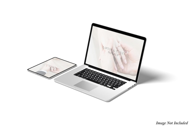 PSD realistico laptop e tablet mockup premium psd