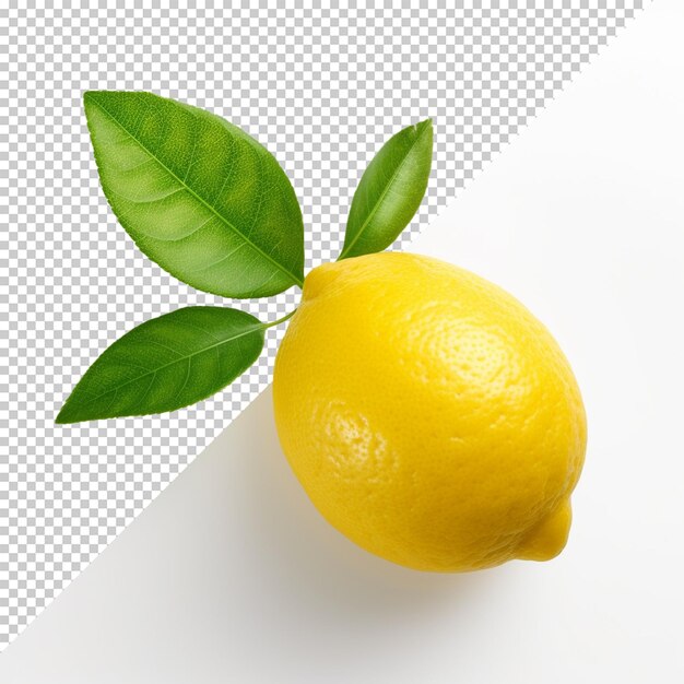 PSD realistic lemon isolated on transparent background